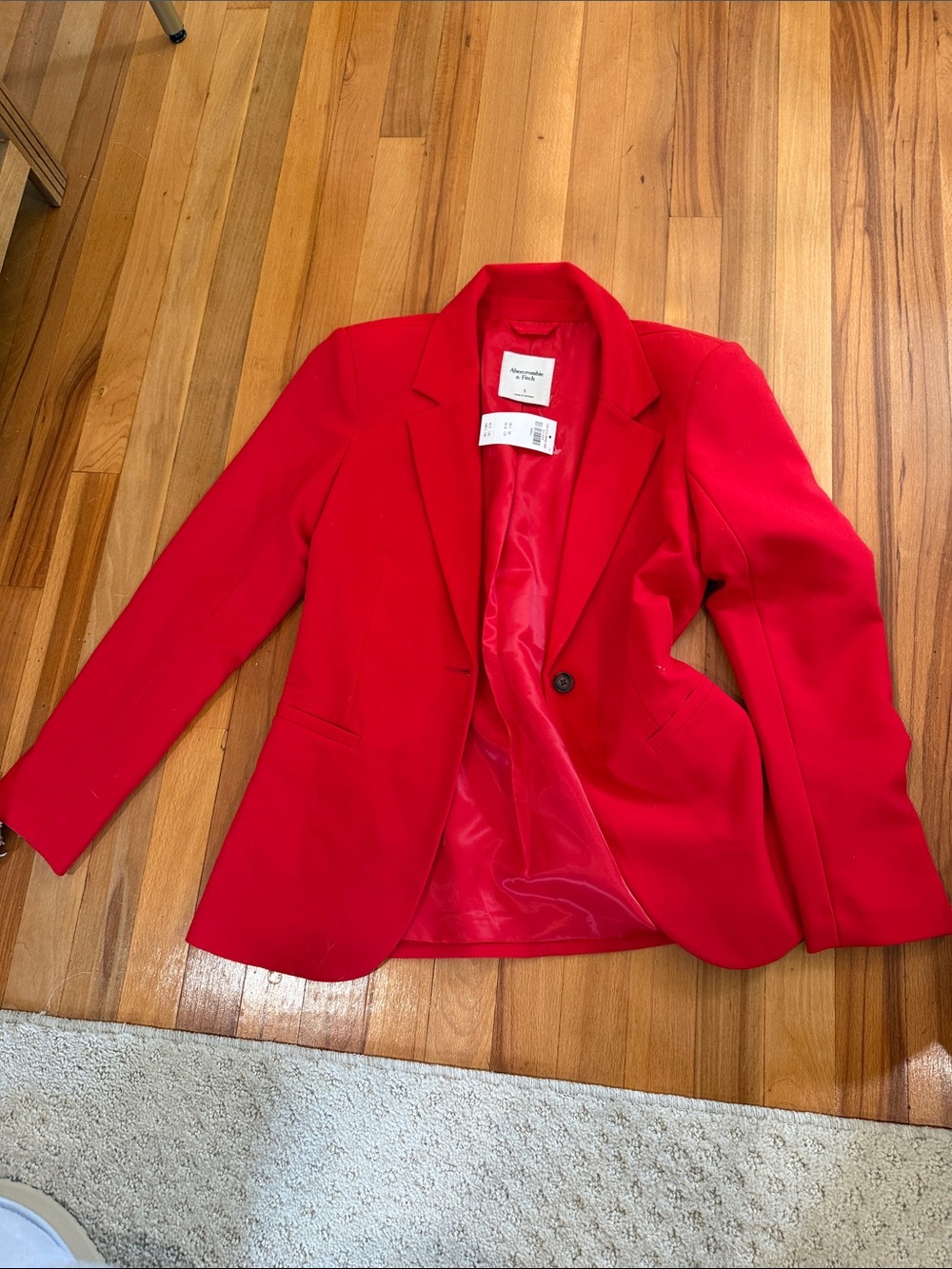 Abercrombie & Fitch Bold Red Tailored Blazer